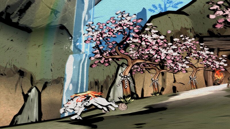 Anime-style character near cherry blossoms