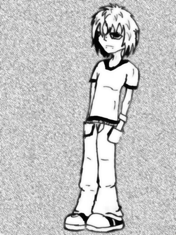 anime-style character sketch