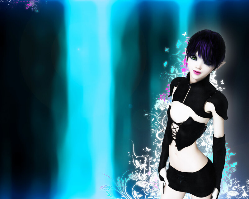Anime-style Elf Woman