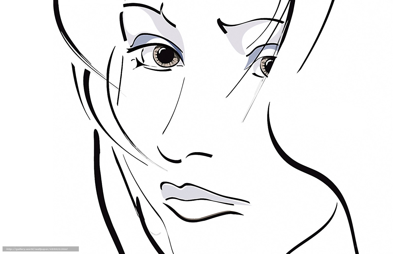 anime-style face sketch