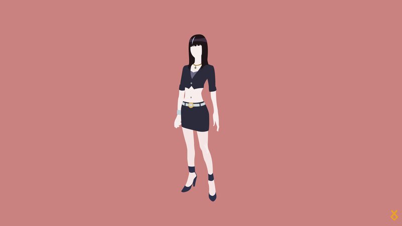Anime-style Female Character — Pink
