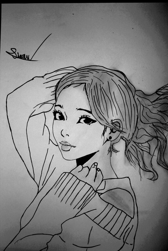 Anime-style Girl Drawing