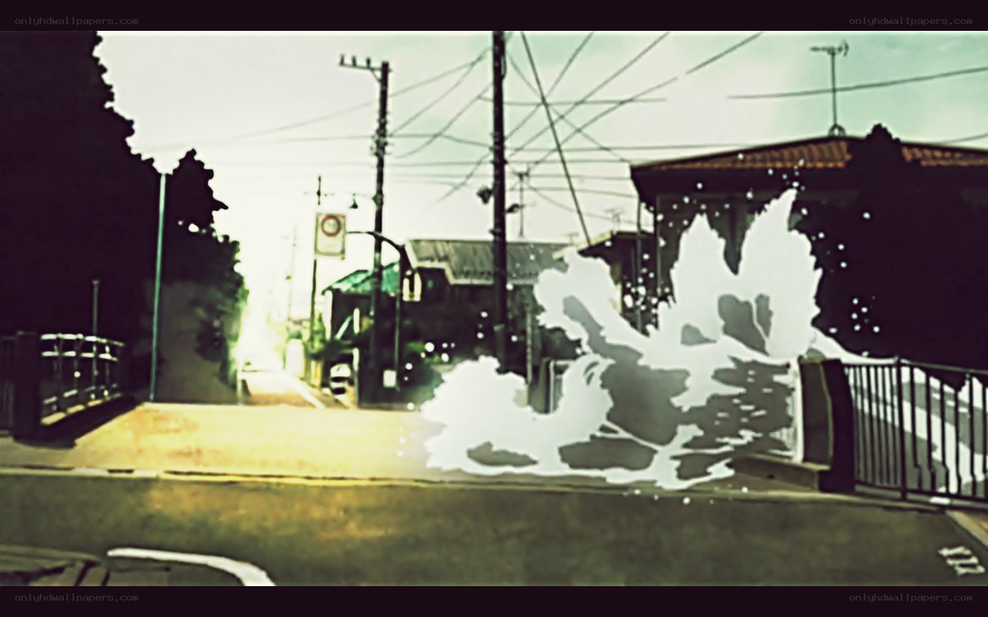 Anime-style street scene