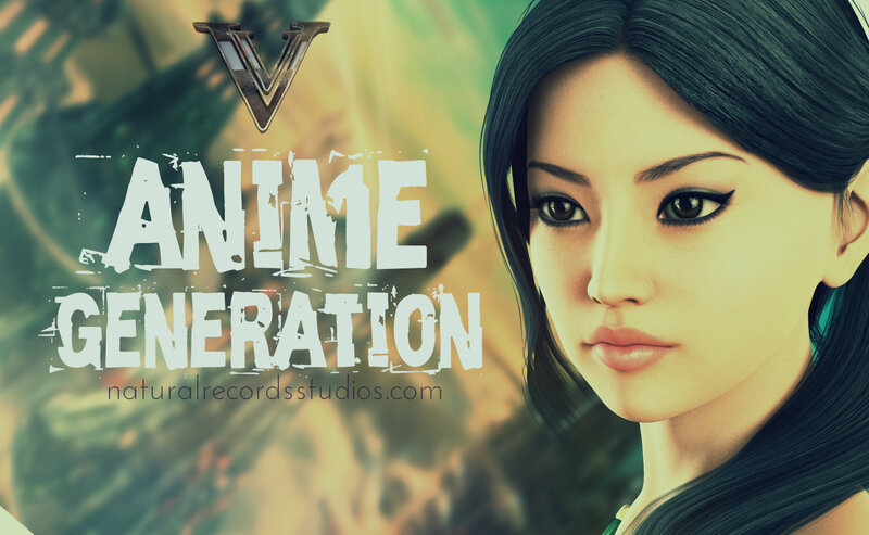 Anime-style Woman — Green, Dramatic