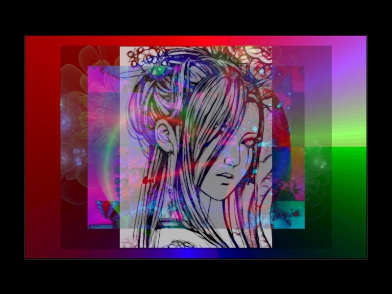 Anime-style Woman Portrait — Red