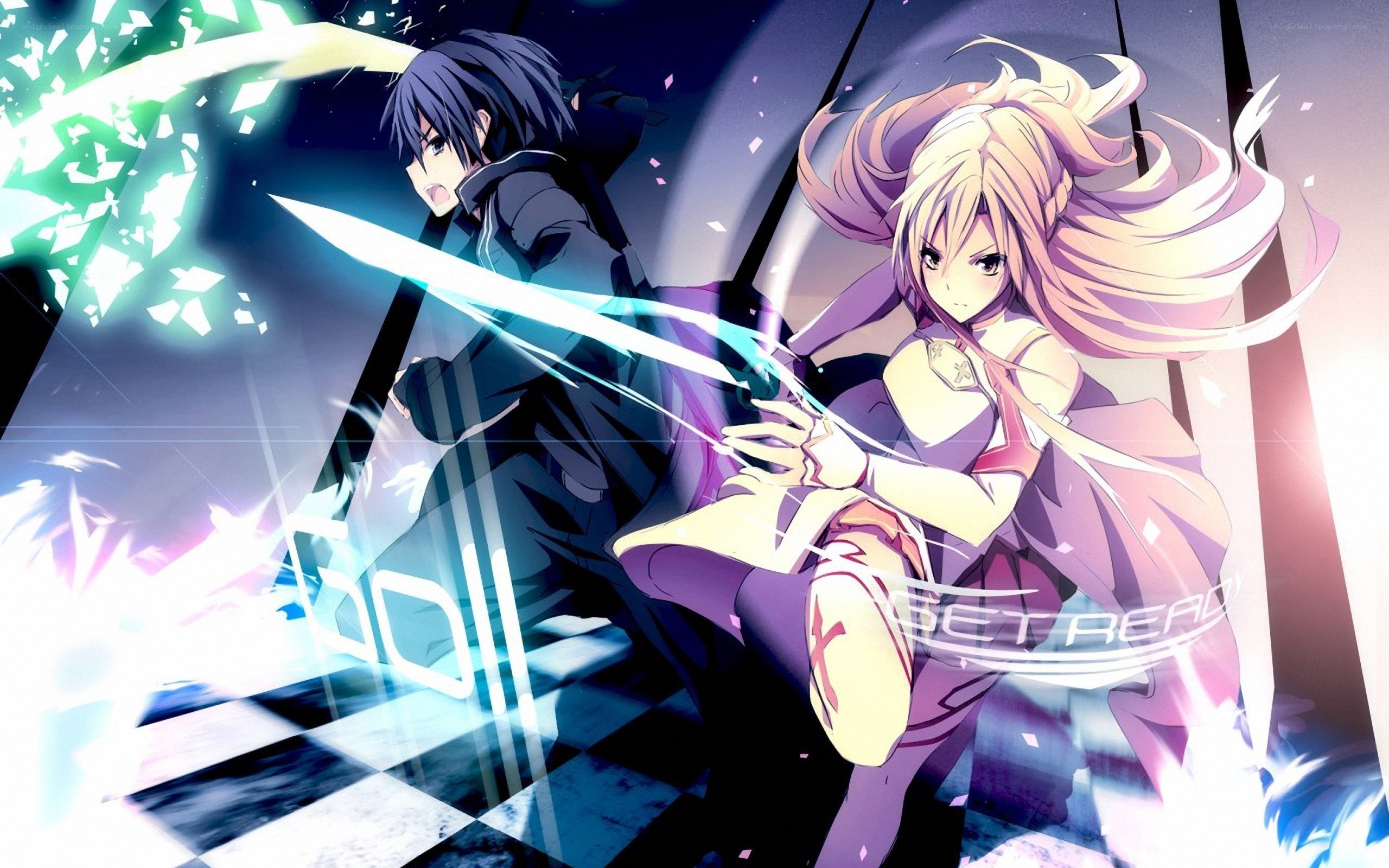Anime sword fight scene