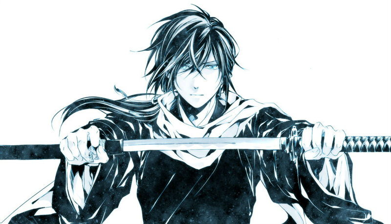 Anime Swordsman — Black, Dramatic, Manga