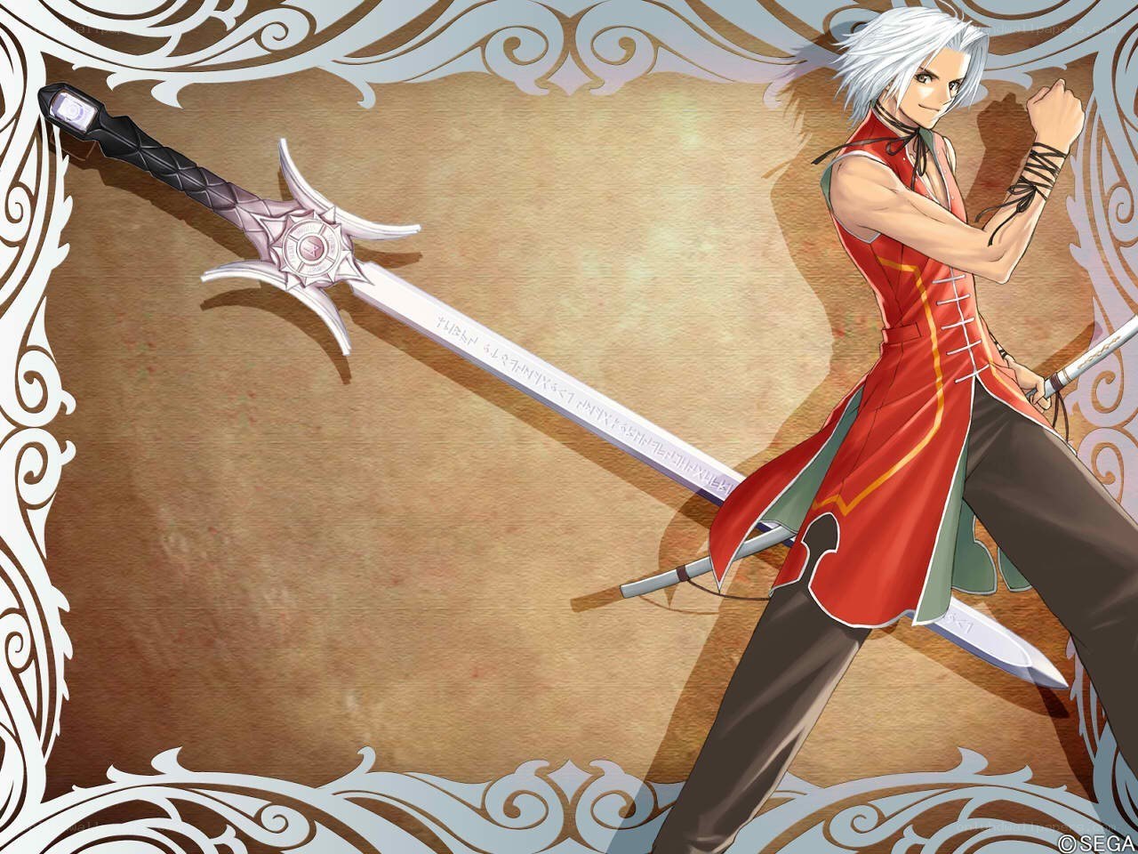 Anime swordsman character
