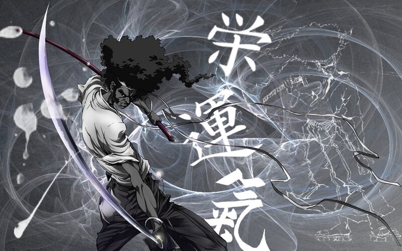 anime swordsman in action
