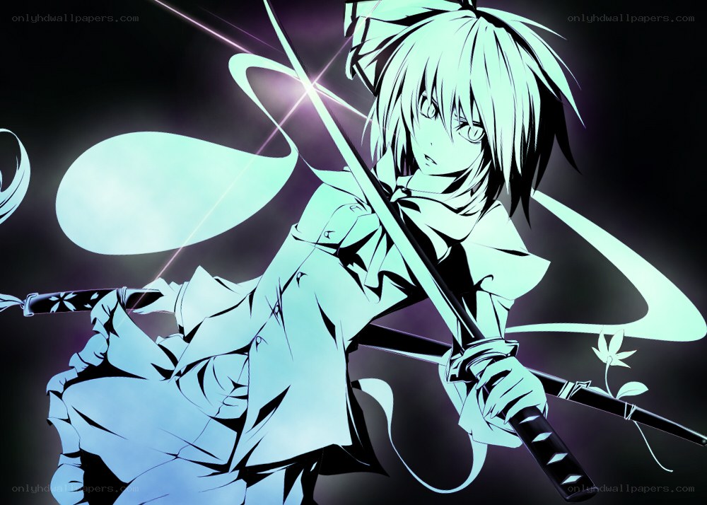anime swordsman in action