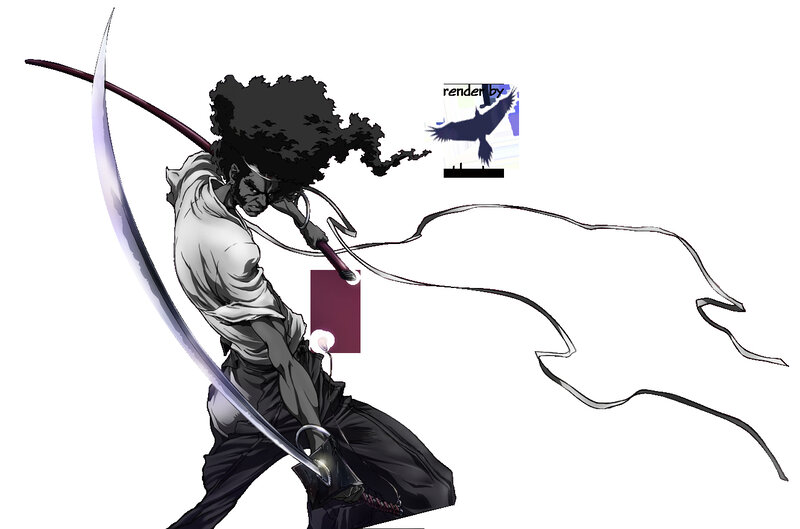 anime swordsman in action