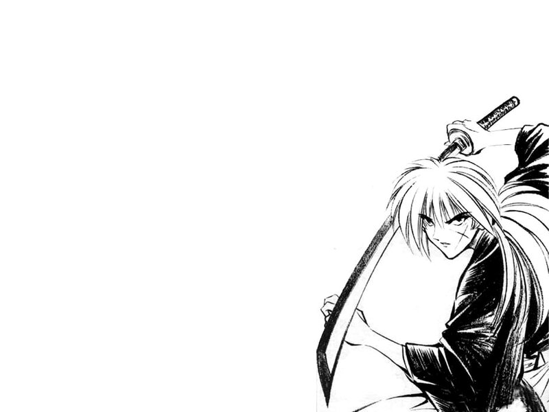 anime swordsman in action