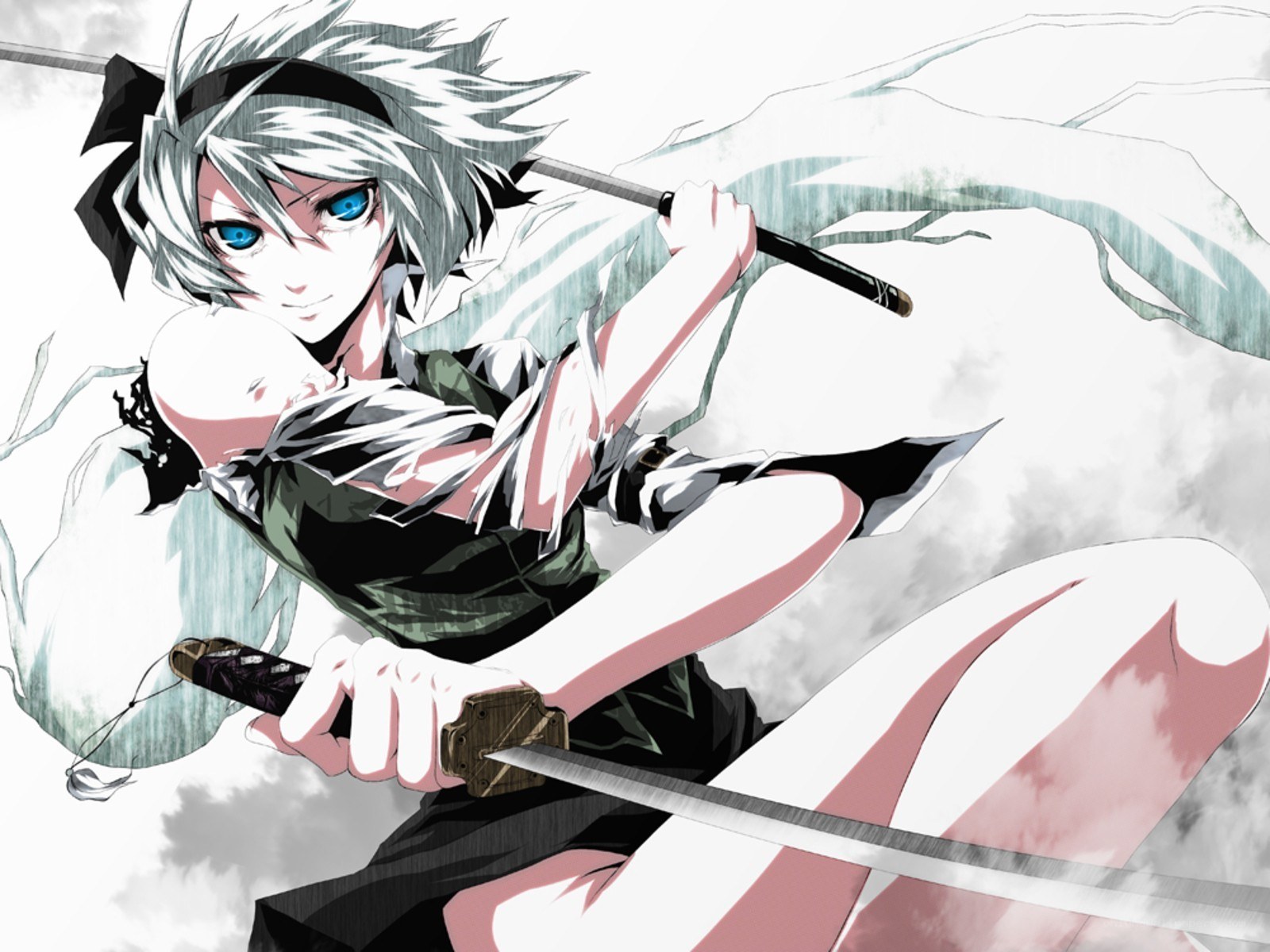 anime swordsman in action