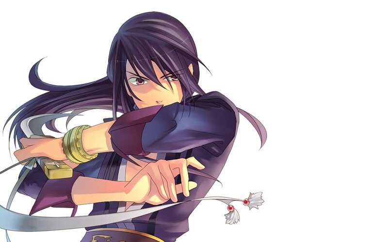 anime swordsman in action