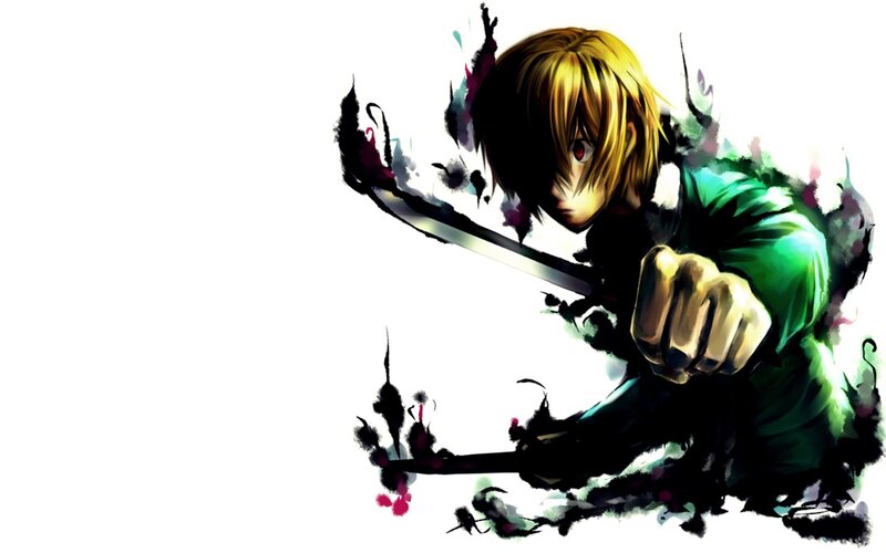anime swordsman in action