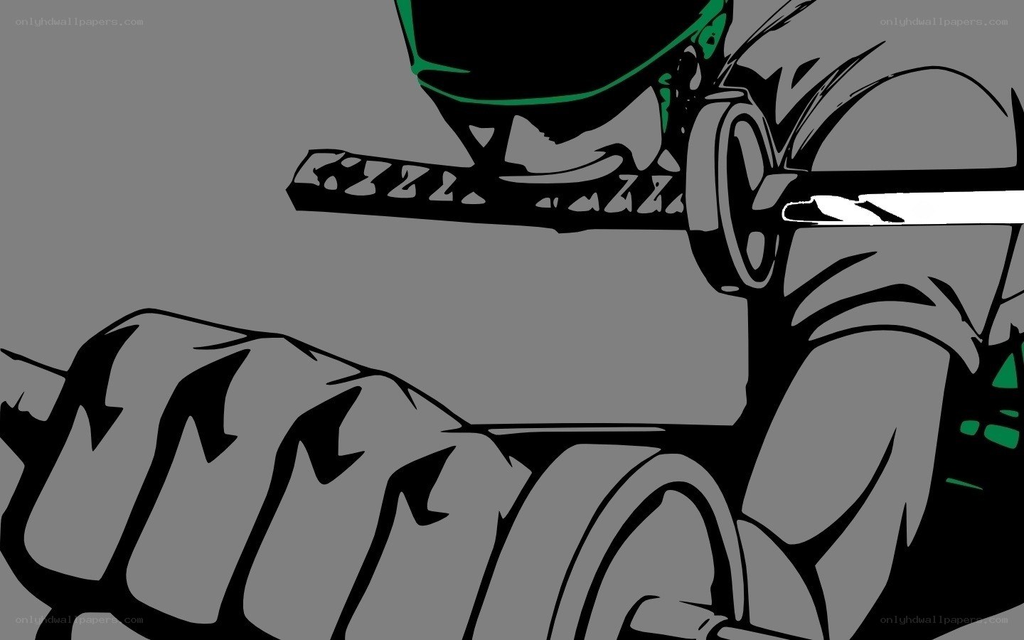 anime swordsman in action