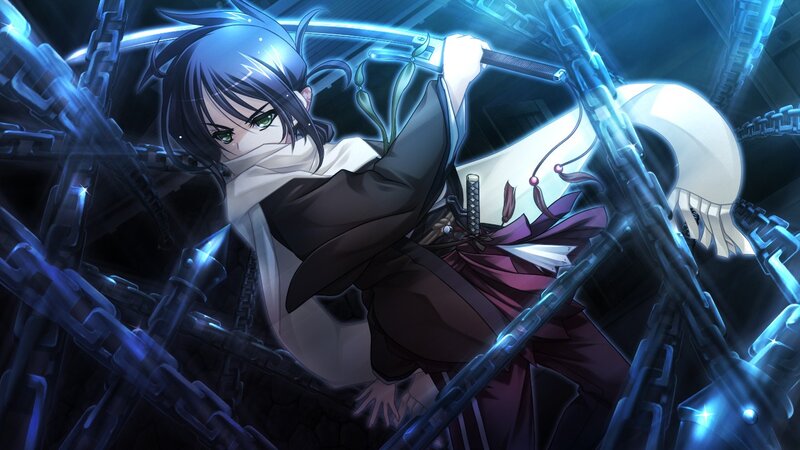 anime swordsman in chains