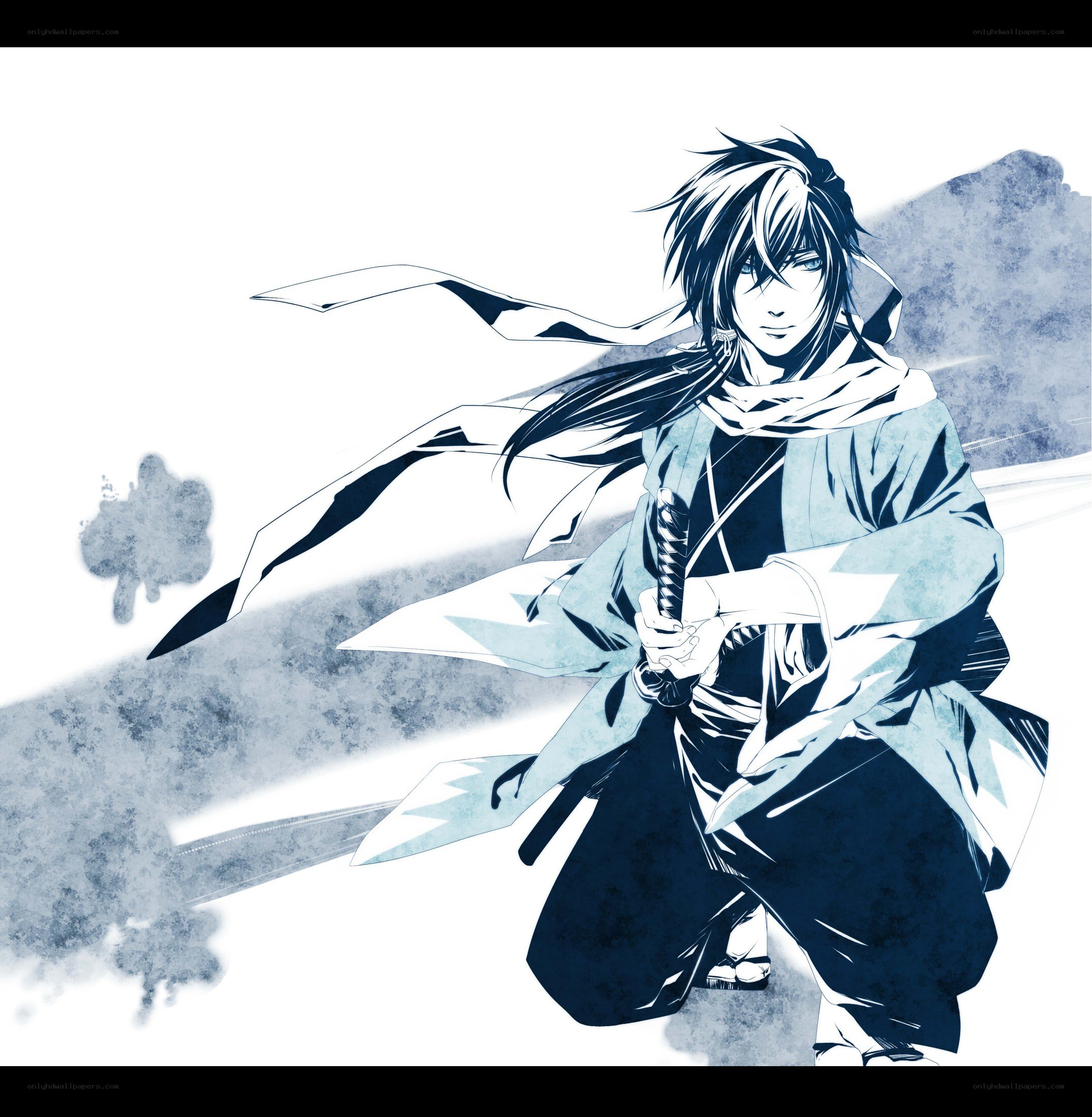 anime swordsman in motion