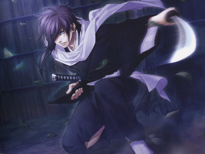 Anime Swordsman in Motion — Purple