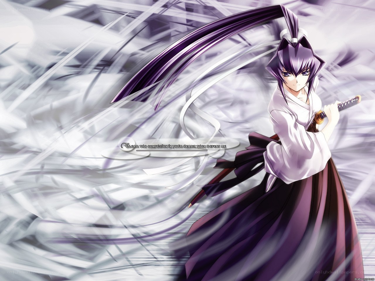 anime swordsman in motion