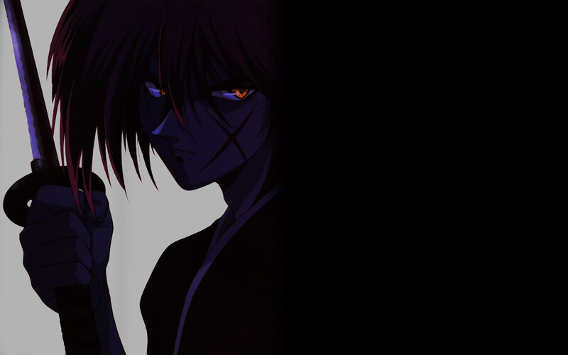 anime swordsman in shadow