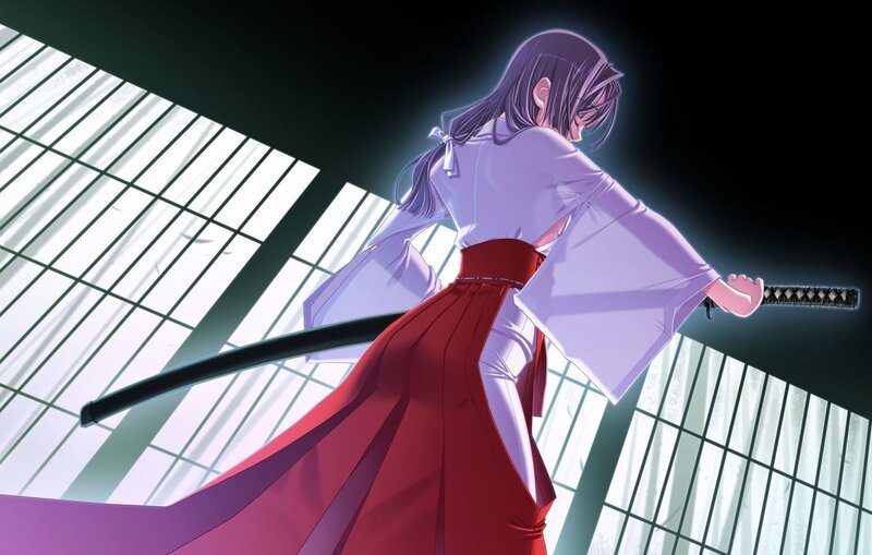 anime swordsman in traditional attire