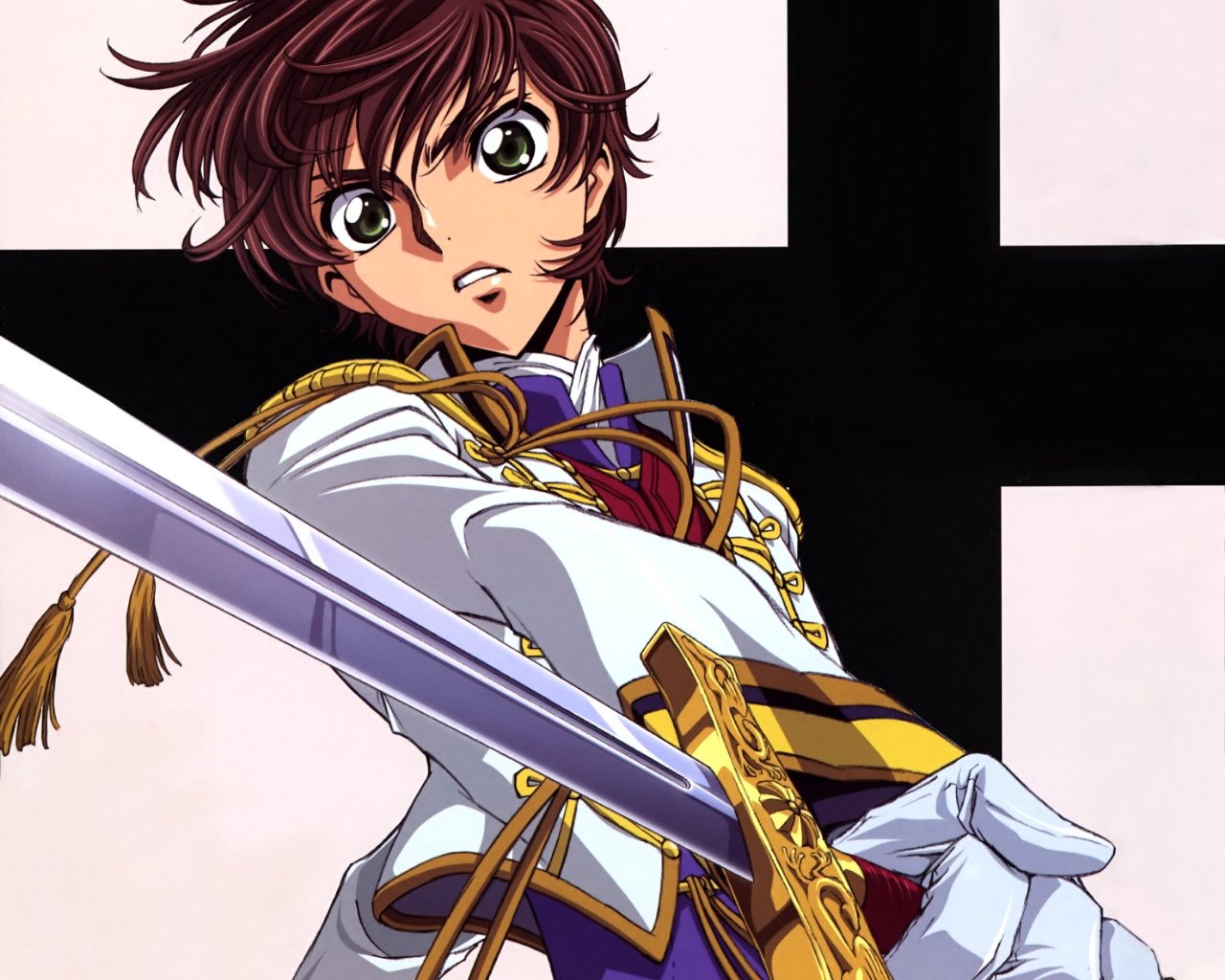 anime swordsman in uniform