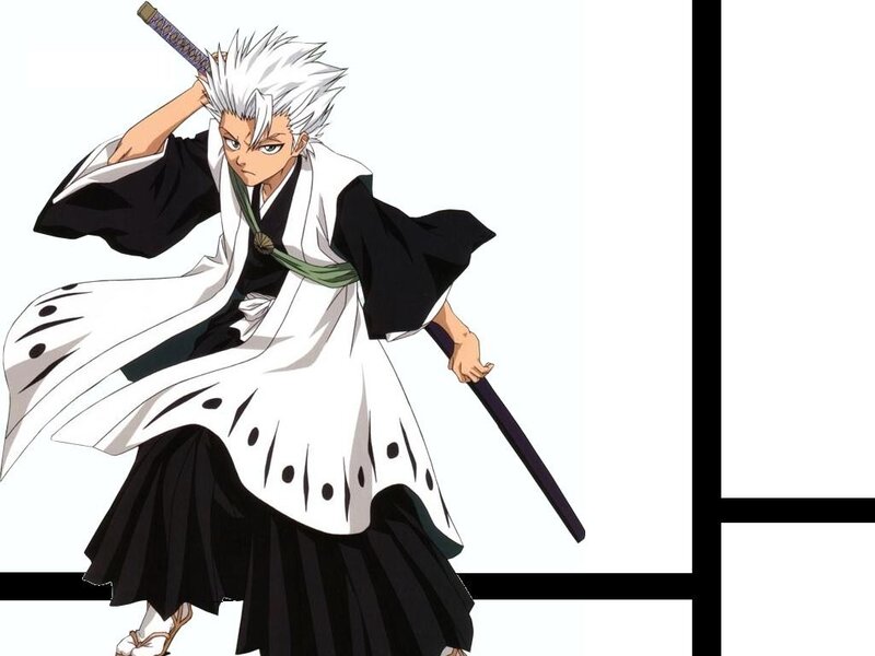 anime swordsman in white coat