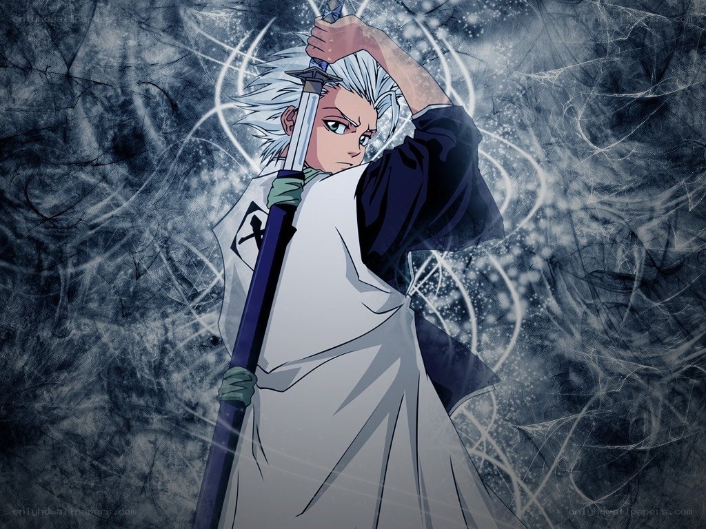 Anime swordsman in white robe