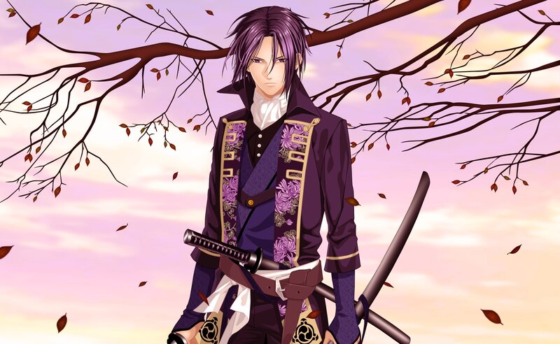 Anime Swordsman — Purple, Dramatic