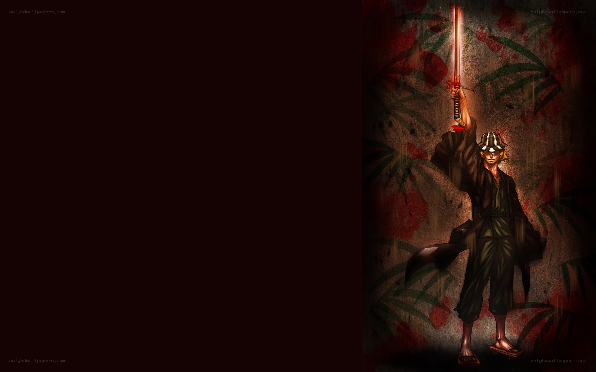 anime swordsman with glowing blade