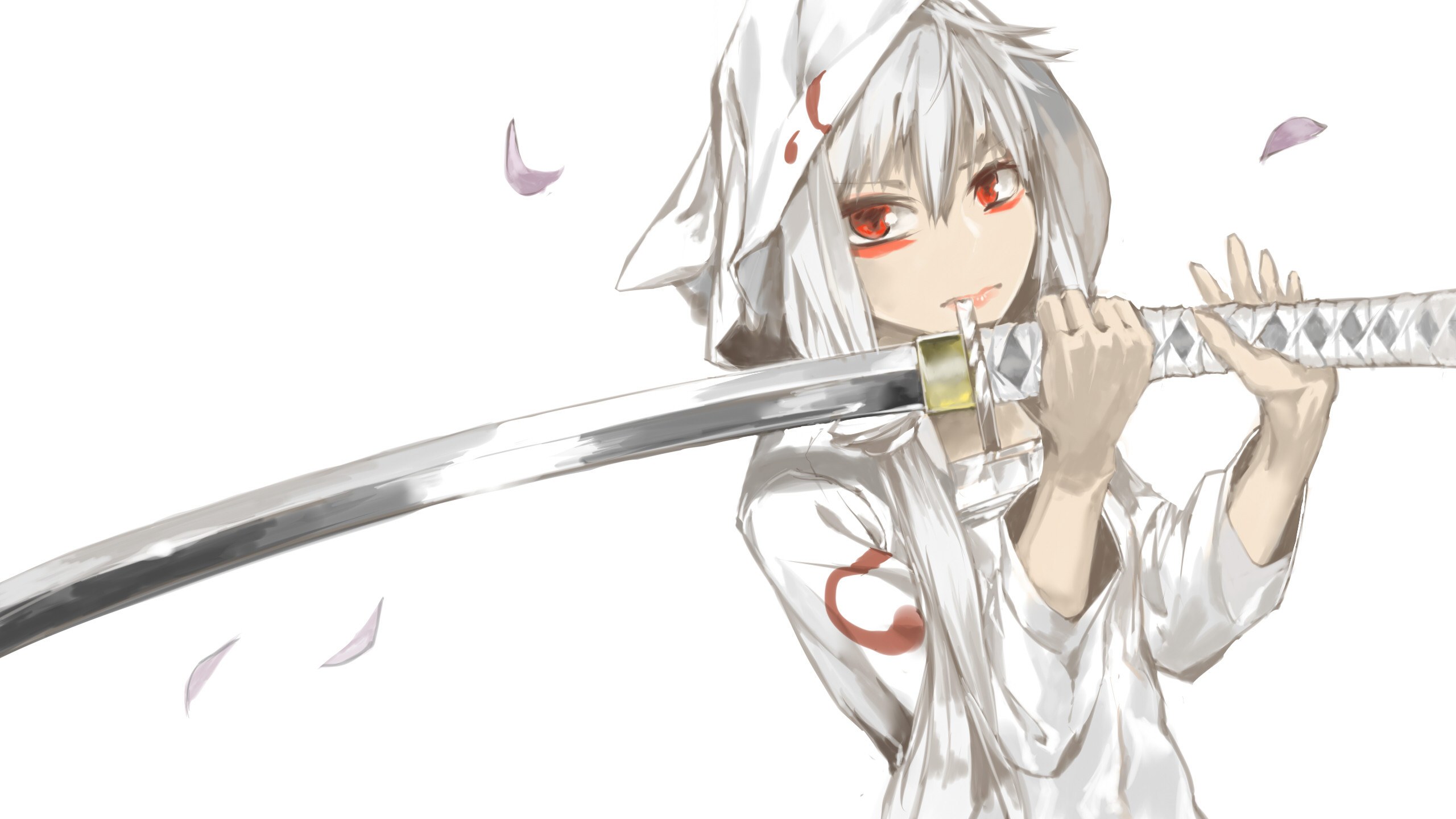 anime swordsman with red eyes