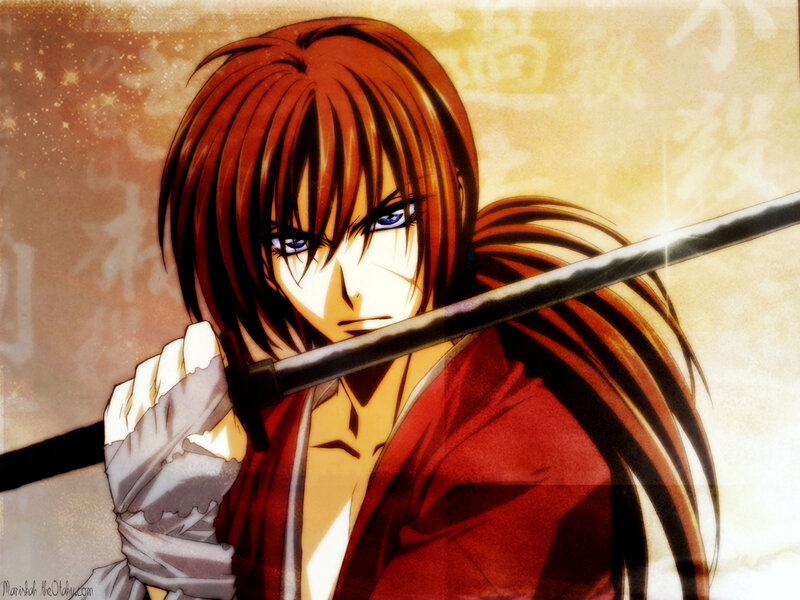 anime swordsman with red hair
