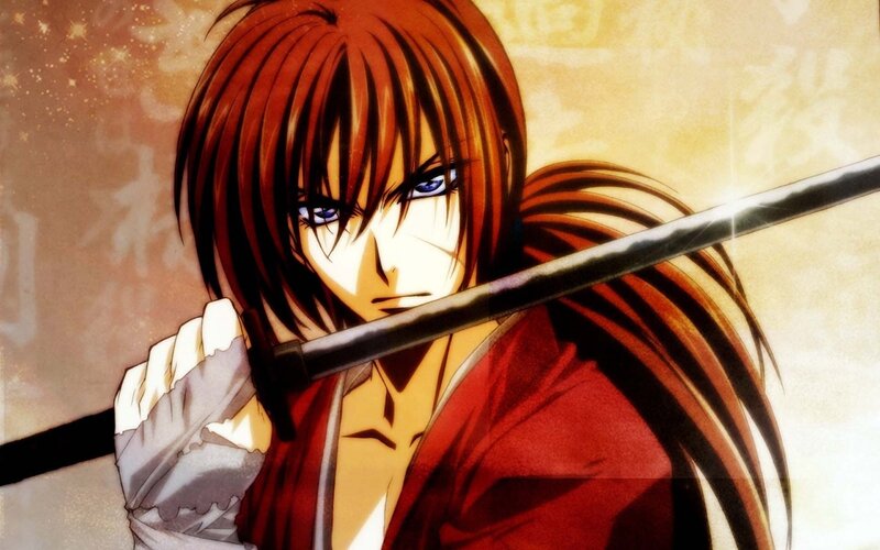 anime swordsman with red hair
