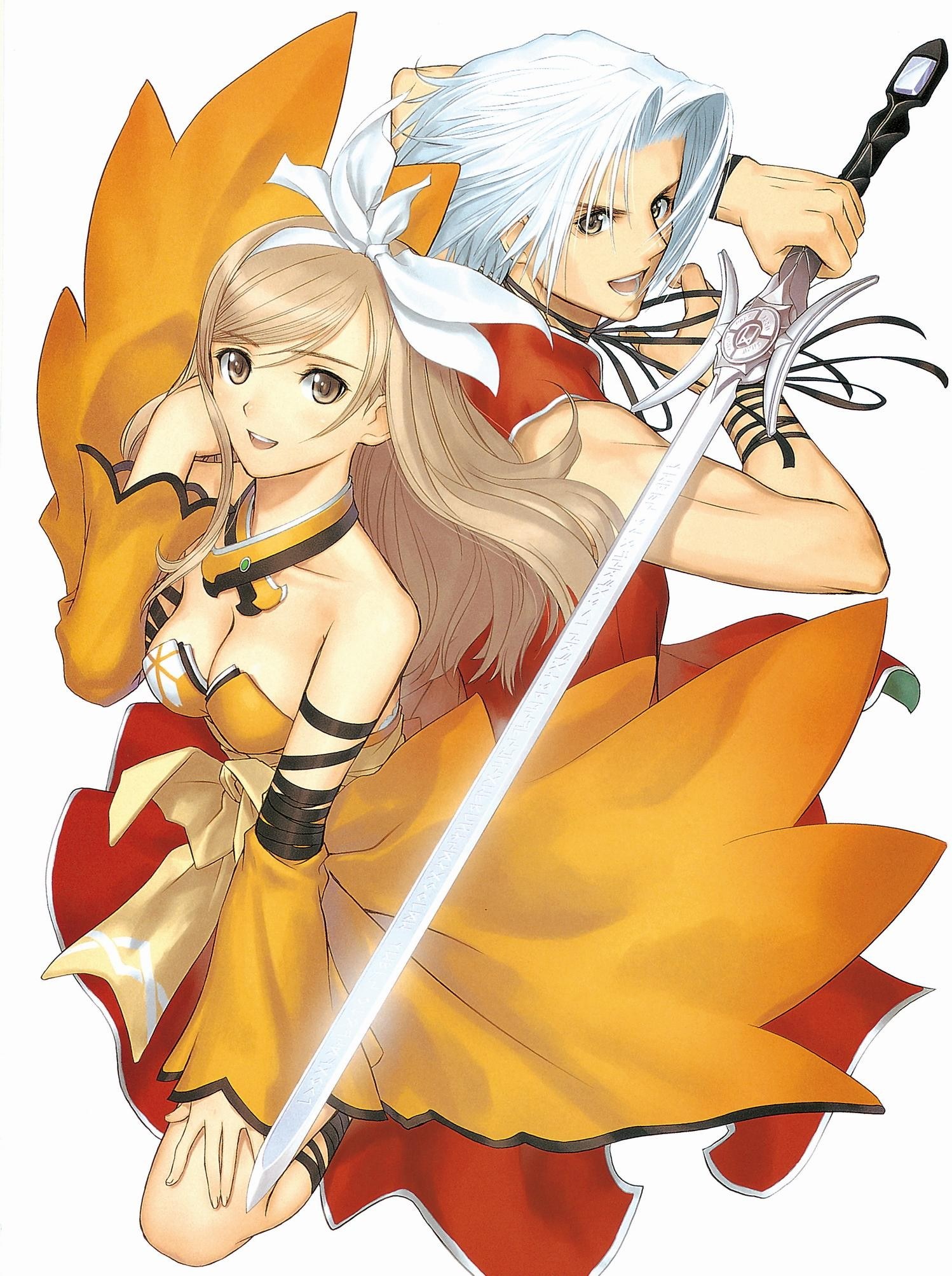 Anime swordsmen duo