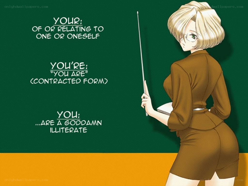 Anime teacher lesson