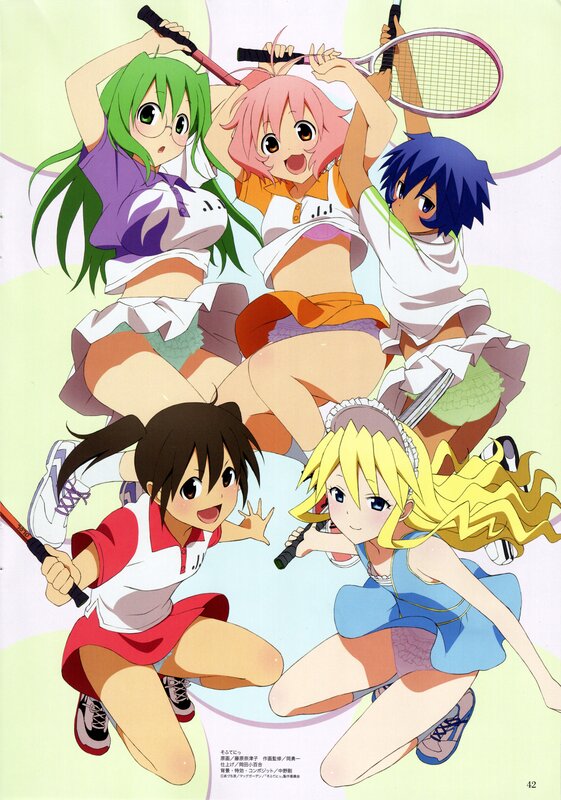 Anime tennis girls in action