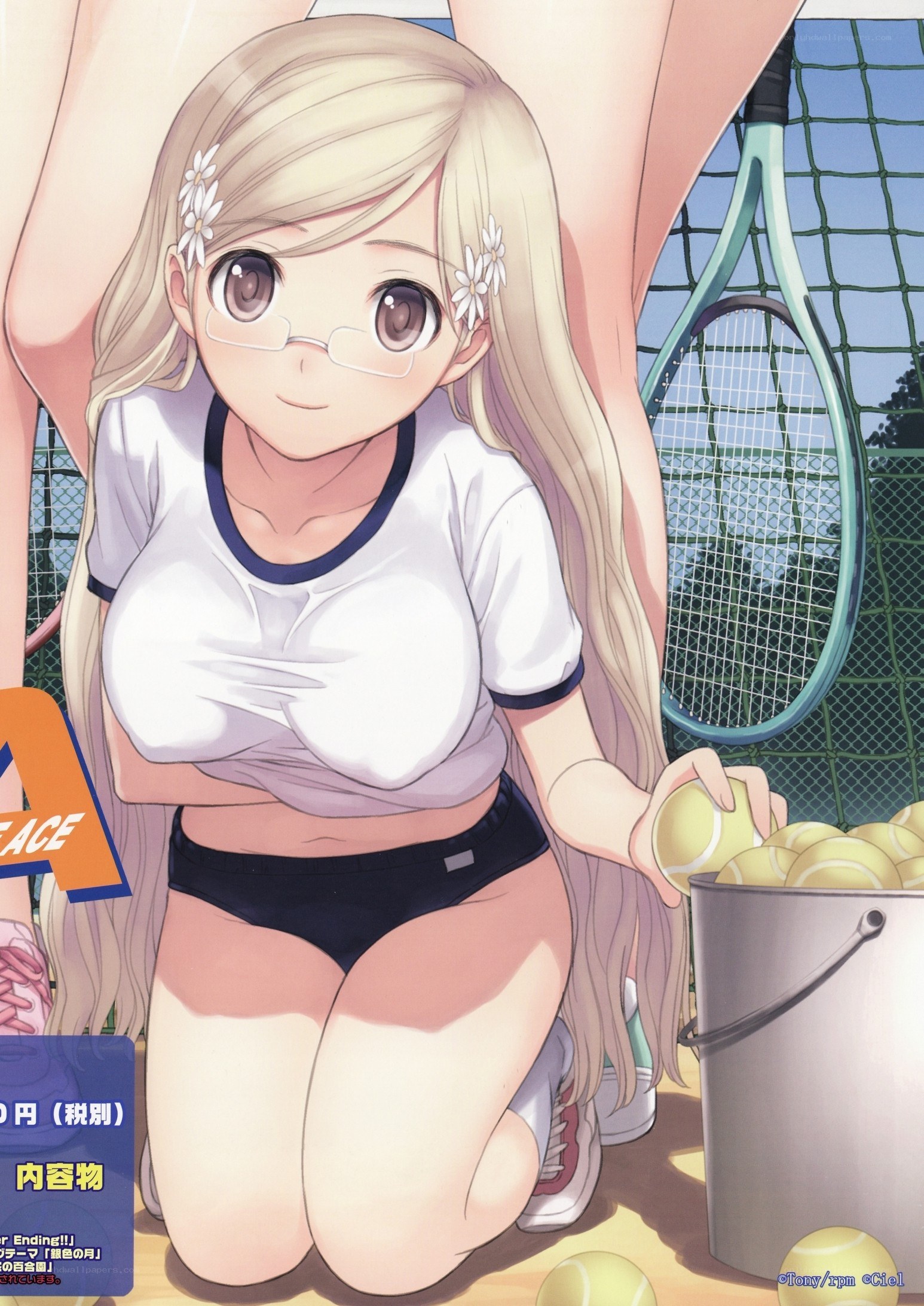 anime tennis player kneeling