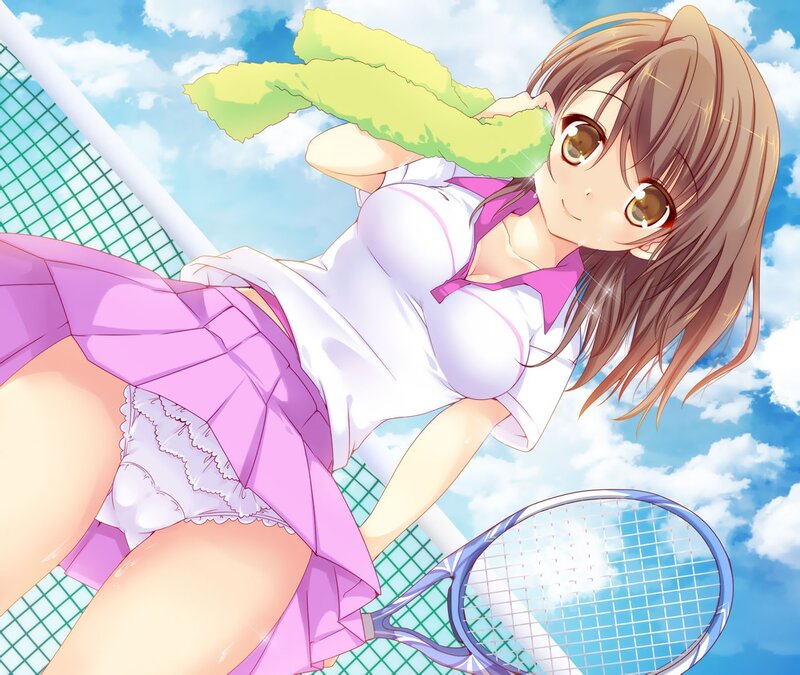 anime tennis player with towel
