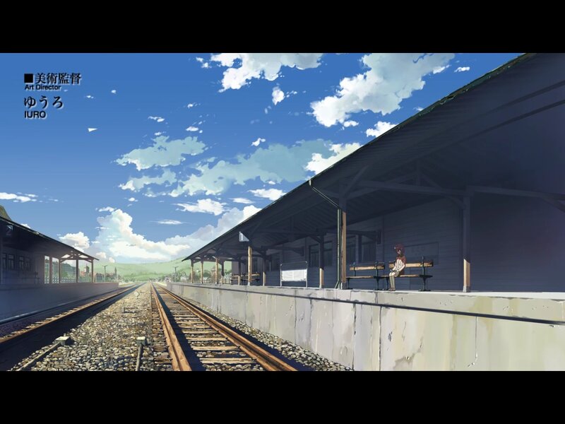Anime train station scene