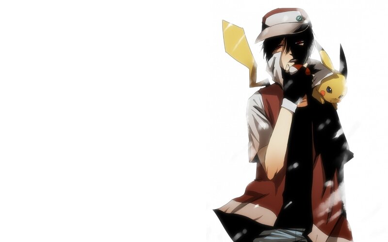 anime trainer with pikachu