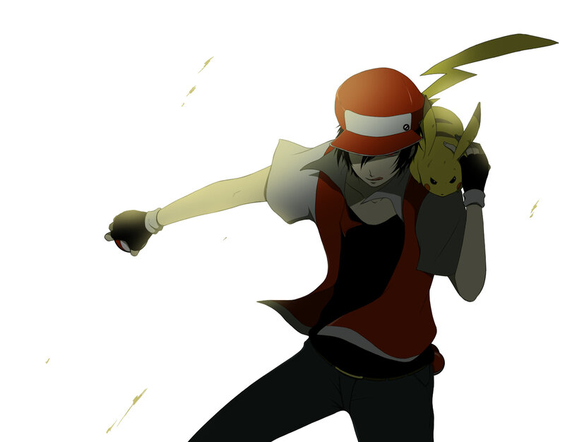 Anime Trainer with Pikachu — Red
