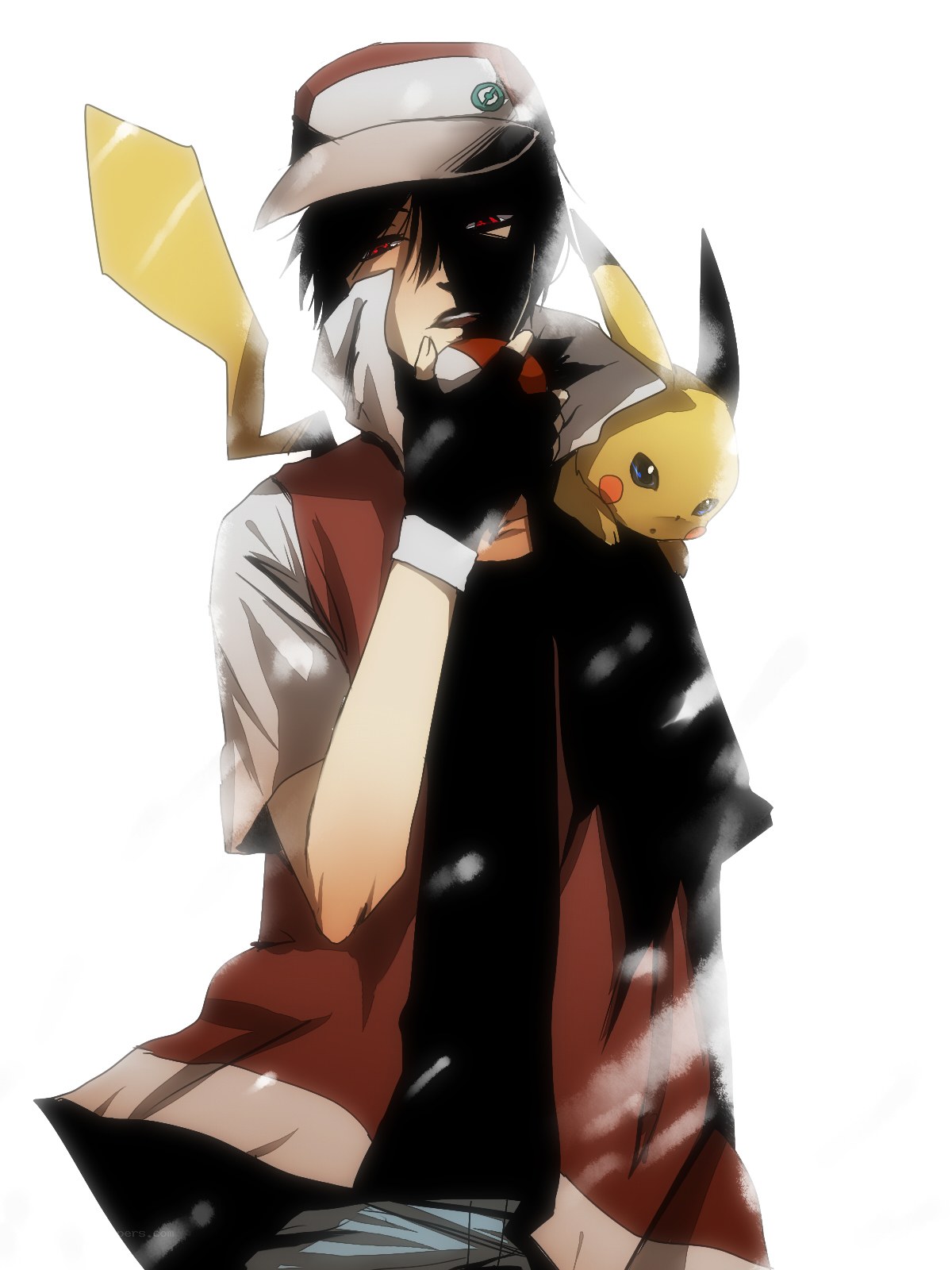 anime trainer with pikachu