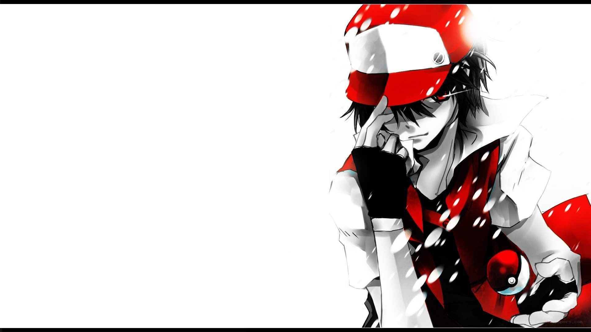 anime trainer with pokeball
