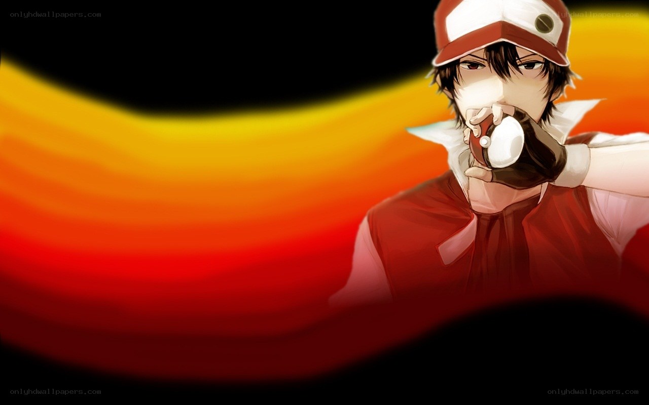 anime trainer with pokeball