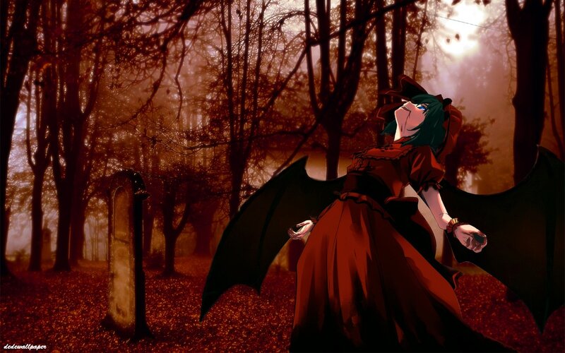 anime vampire in a forest