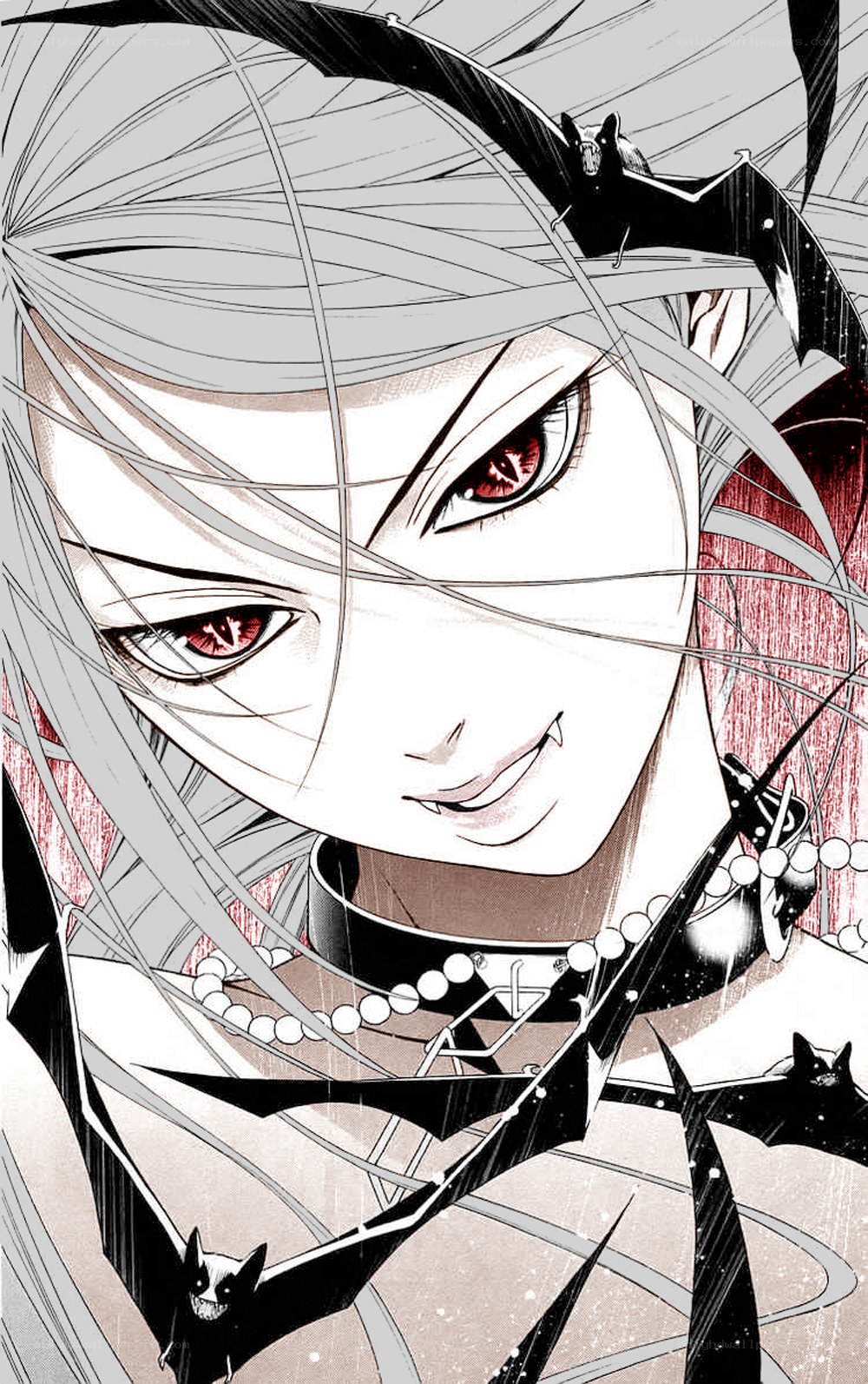 anime vampire with red eyes