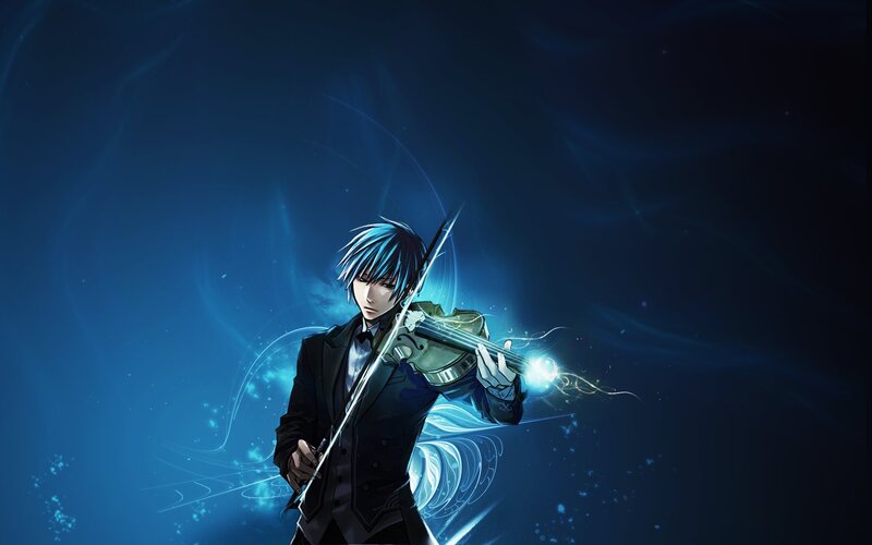 Anime Violinist — Blue, Dramatic