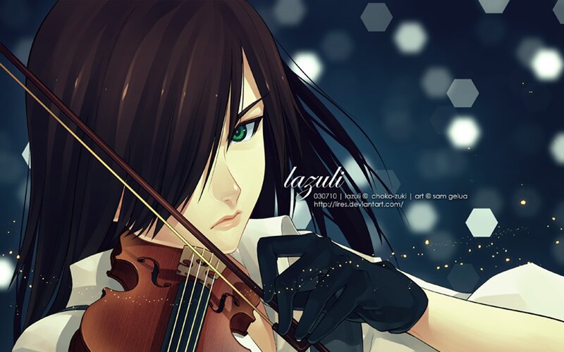 anime violinist portrait