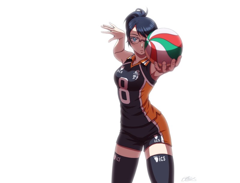Anime Volleyball Player — Black